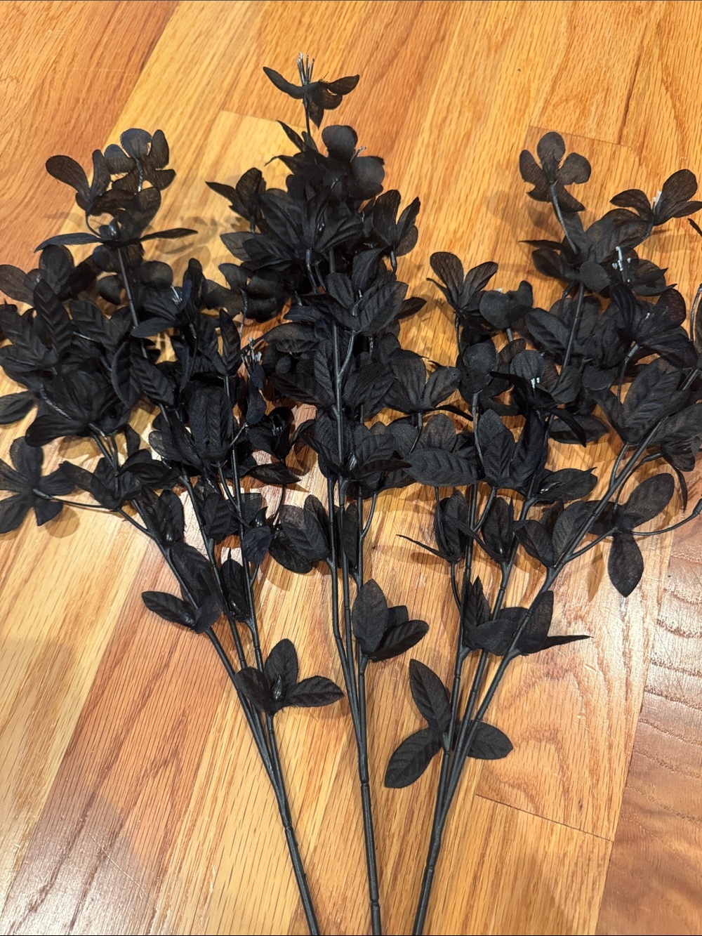 Michaels Black Faux Eucalyptus Stems — 3 pieces